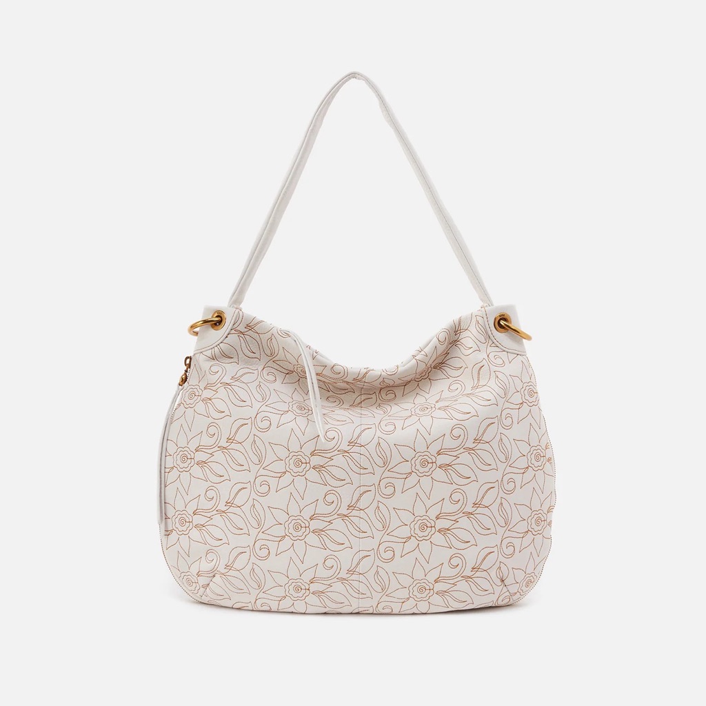 Hobo Fern Embroidered White Hobo